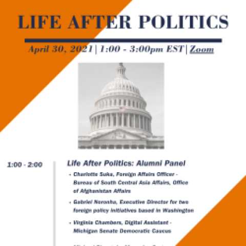 Annual "Life After Politics" Event Scheduled for 4/30