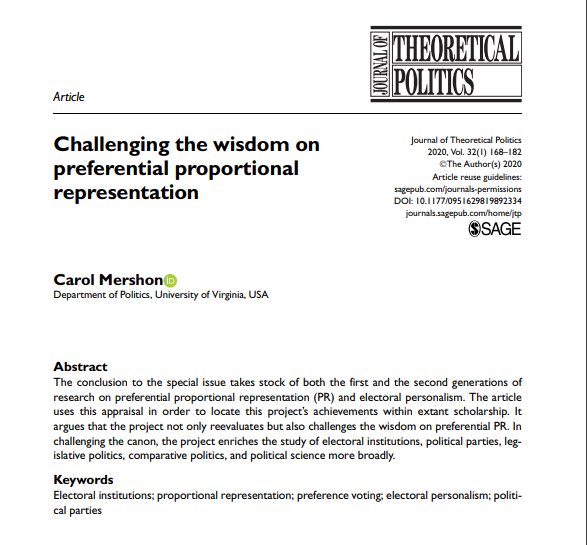 Challenging the Wisdom on Preferential Proportional Representation