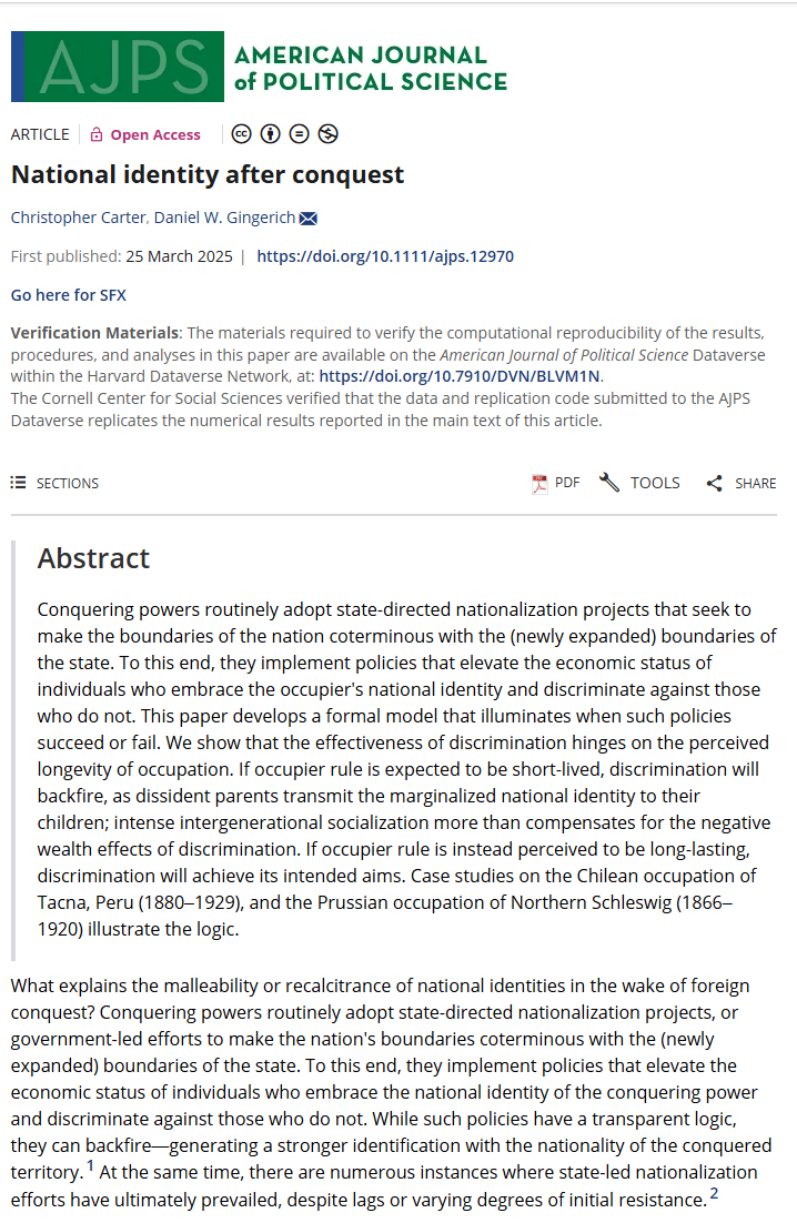 screenshot of journal article