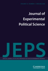 Cover of Journal of Experimental Political Science
